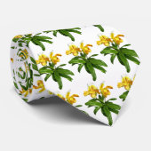 Zwei gelbe Dame Slipper Orchids Krawatte (Gerollt)