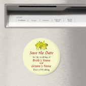 Zwei gelbe Orchideen Save the Date Magnet (In Situ (Geschirrspüler))