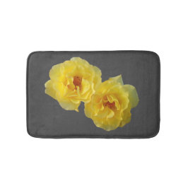 Zwei gelbe Rosen Badematte