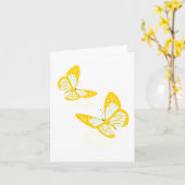 Zwei Gelbe Schmetterlinge Mitteilungskarten (Gelbe Blume)