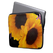Zwei gelbe Sonnenblumen Laptopschutzhülle (Vorderseite Links)