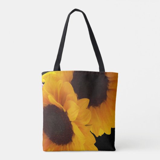 Zwei gelbe Sonnenblumen Tasche (Rückseite)