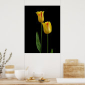 Zwei gelbe Tulpen Poster (Küche)