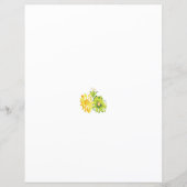 Zwei gelbe und grüne Blume auf weißem Hintergrund (Vorderseite)