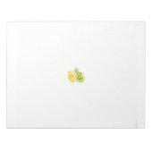 zwei gelbe und grüne Blume auf weißem Hintergrund Notizblock (Vorderseite)