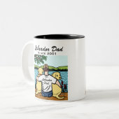 Zwei gelbes Labradors und Vater Zweifarbige Tasse (Vorderseite Links)