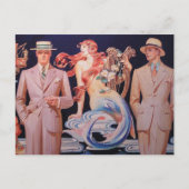 Zwei Gents und eine Meerjungfrau Postkarte (Vorderseite)