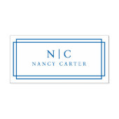 Zwei geometrische Grenzen für Monogramm Permastempel (Design)