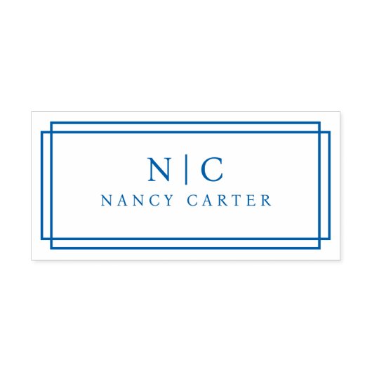 Zwei geometrische Grenzen für Monogramm Permastempel (Design)