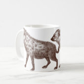 Zwei gepunktet oder gestreifte Hyänen Kaffeetasse (Vorderseite Links)