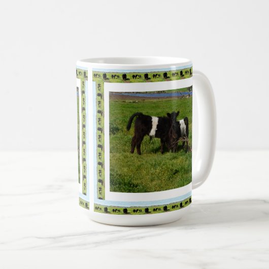 zwei Gerahmte Galloway Calves, Kaffeetasse (VorderseiteRechts)