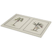 Zwei gerahmte Miniaturpalmen Schneidebrett (Ecke)