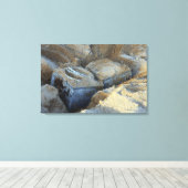 Zwei Geräte mit Box-Typ verpackt Leinwanddruck (Insitu (Holzboden))