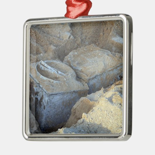 Zwei Geräte mit Box-Typ verpackt Silbernes Ornament (Links)