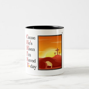 Zwei gesang Christ Akronym Kaffeemaschine Tasse