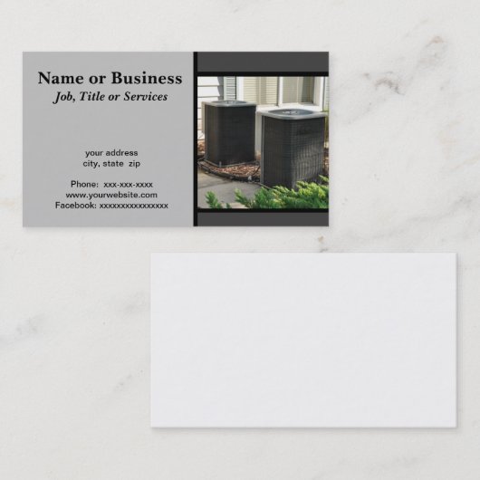 zwei Geschäftsbereiche für zentrale Klimaanlagen i Visitenkarte (Vorne/Hinten)