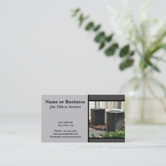 zwei Geschäftsbereiche für zentrale Klimaanlagen i Visitenkarte (Stehend Vorderseite)