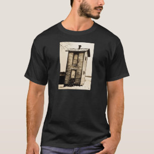 Zwei Geschichten-Nebengebäude-Vintage lustige T-Shirt