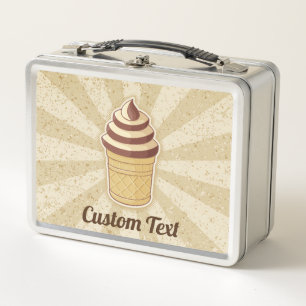 Zwei-Geschmacks-Eiscreme-Tasse Metall-Lunchbox Metall Brotdose