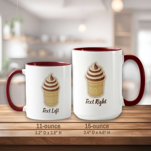 Zwei-Geschmacks-Eiscremebecher Tasse