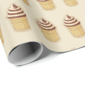 Zwei Geschmacksrichtungen Eiscreme-Cup Geschenkpapier (Rolleneckpunkt)