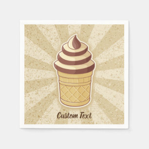 Zwei Geschmacksrichtungen Eiscreme-Cup Serviette