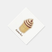 Zwei Geschmacksrichtungen Eiscreme-Cup Serviette (Ecke)