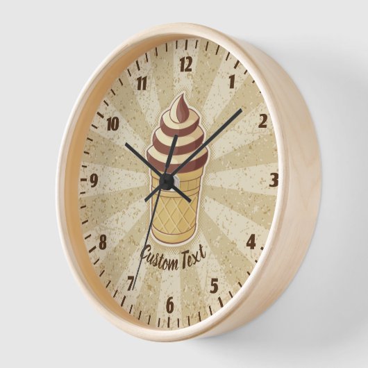 Zwei Geschmacksrichtungen Eiscreme-Cup Uhr (Winkel)