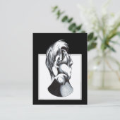 Zwei Gesichter der Trauer Postkarte (Stehend Vorderseite)