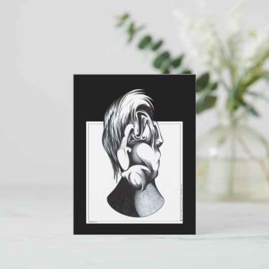 Zwei Gesichter der Trauer Postkarte (Stehend Vorderseite)