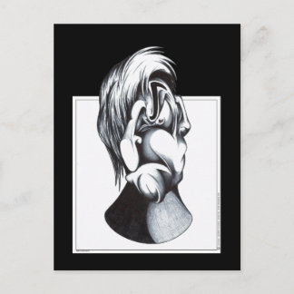 Zwei Gesichter der Trauer Postkarte