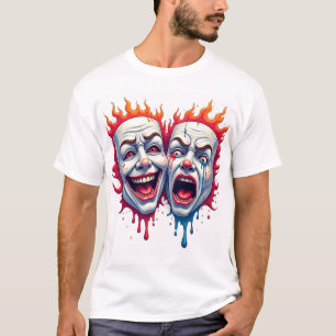Zwei Gesichter des Lebens - Comedy & Tragedy Mask  T-Shirt