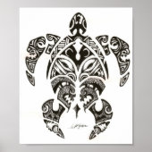 zwei Gesichter (Honu)Schildkröte Poster (Vorne)