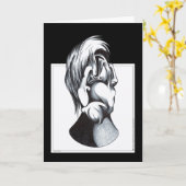 Zwei Gesichter Leid Karte (Gelbe Blume)