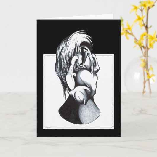 Zwei Gesichter Leid Karte (Gelbe Blume)