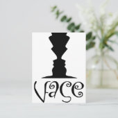 Zwei Gesichter oder Vase-optische Illusion Postkarte (Stehend Vorderseite)