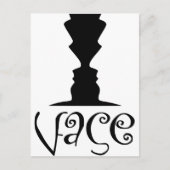 Zwei Gesichter oder Vase-optische Illusion Postkarte (Vorderseite)