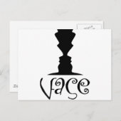 Zwei Gesichter oder Vase-optische Illusion Postkarte (Vorne/Hinten)