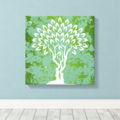 Zwei Gesichter verborgene Baummagie offenbart Leinwanddruck (Insitu (Holzboden))