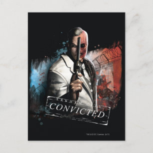 Zwei Gesichter - verurteilt Postkarte