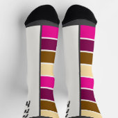 Zwei Gesichtsocken, Text und Streifen Socken (Oben)