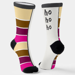 Zwei Gesichtsocken, Text und Streifen Socken