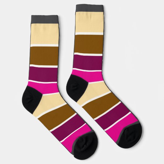 Zwei Gesichtsocken, Text und Streifen Socken (Rechts)