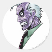 Zwei Gesichtsprofile Runder Aufkleber (Vorderseite)