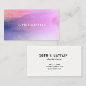 Zwei getönte Wasserfarbenkarte Visitenkarte (Vorne/Hinten)