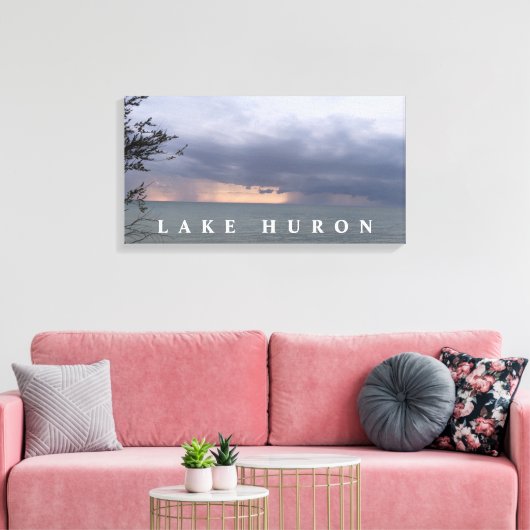 Zwei Gewitter über Huron Leinwanddruck (Insitu (Wohnzimmer))