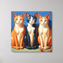 Zwei Gingers und ein Tuxedo Leinwanddruck