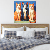 Zwei Gingers und ein Tuxedo Leinwanddruck (Insitu (Schlafzimmer))