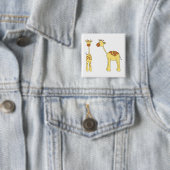 Zwei Giraffen. Cartoon Button (Beispiel)