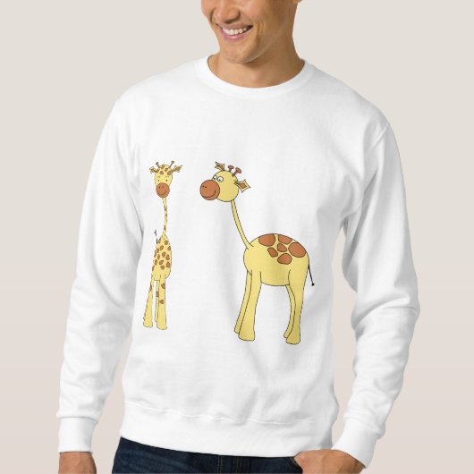 Zwei Giraffen. Cartoon Sweatshirt (Vorderseite)